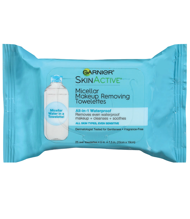 Skin Active Micellar Makeup Removing Towelettes All-In-1-Waterproof - Skin Care Product for All Skin Types, Even Sensitive